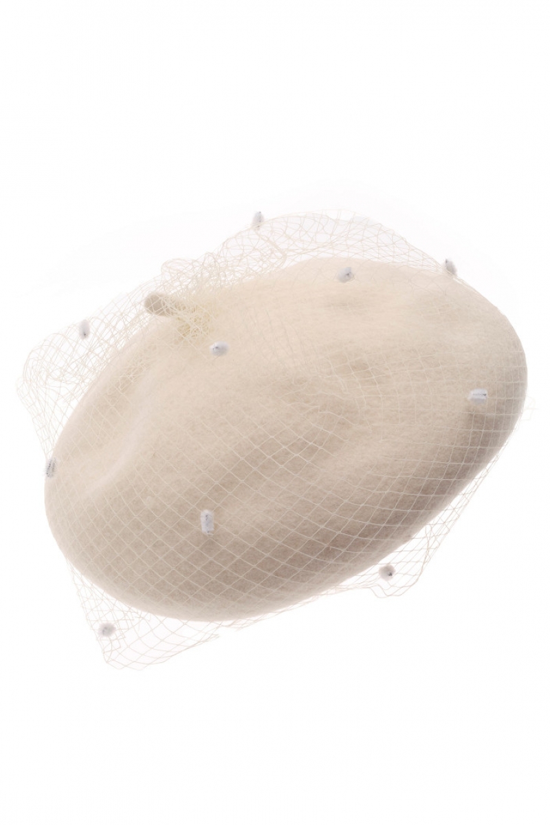 Baskerhue ivory | bridalstore.dk