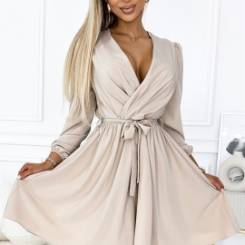 BINDY midikjole i beige