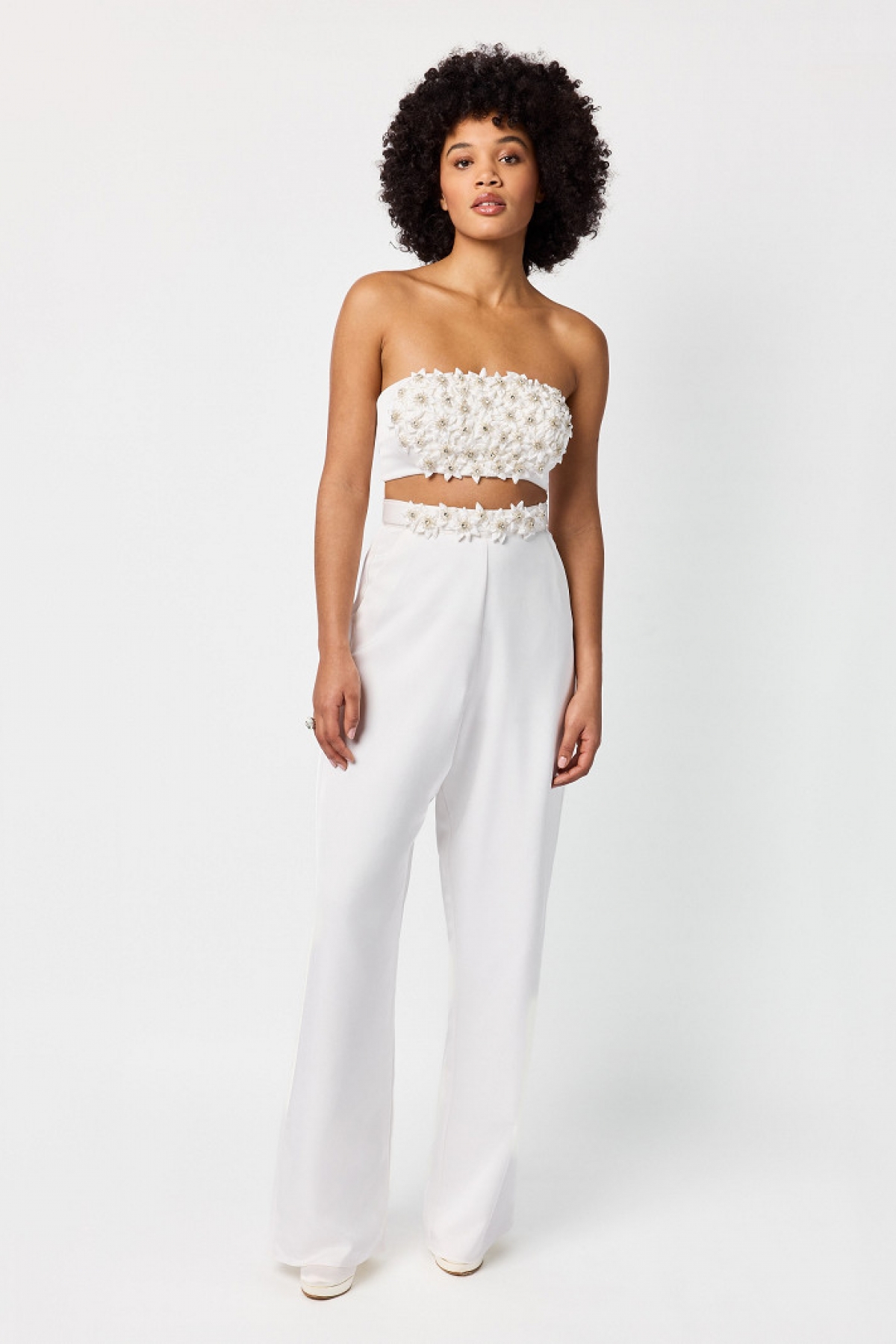 Blomst Satin flowers Gem Yvette ivory | bridalstore.dk