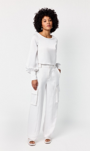 Blouson mat satin Gem Lucia ivory | bridalstore.dk