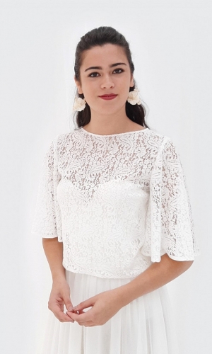 Bluse ivory | bridalstore.dk