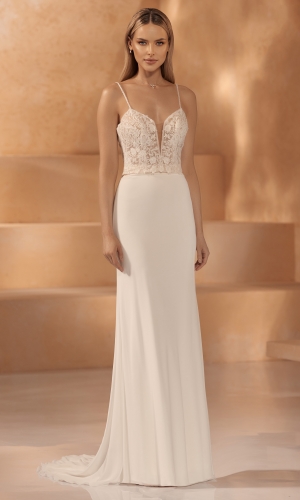 Brudetop i blonde med sweetheart-udskæring E447 | bridalstore.dk