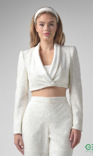 Bolero Gem Mica ivory | bridalstore.dk
