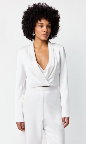 Bolero Satin Gem Lucia ivory | bridalstore.dk