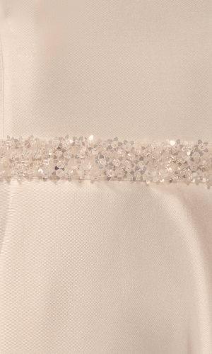 Brudebælte PA125 med glasperler på organza | bridalstore.dk