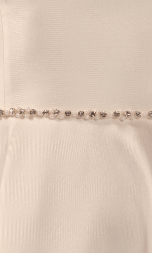 Brudebælte PA140 med perler og pyntesten på organza | bridalstore.dk