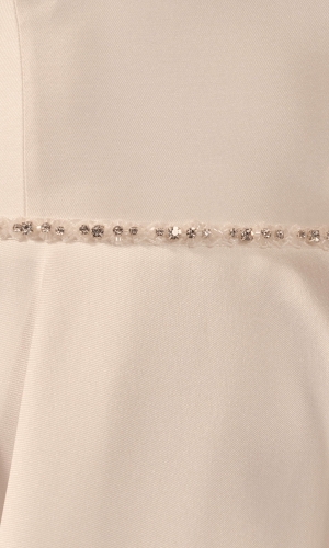 Brudebælte PA153 med glasperler og pyntesten på organza | bridalstore.dk