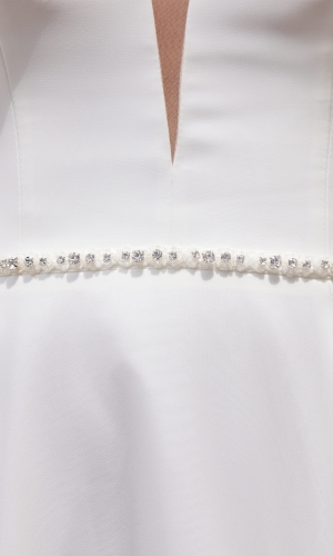 Brudebælte PA172 med glasperler og zirkoner | bridalstore.dk