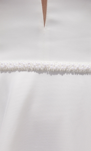 Brudebælte PA175 med perler på satin | bridalstore.dk