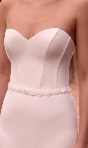 Brudebælte PA187 med perler og glasperler | bridalstore.dk