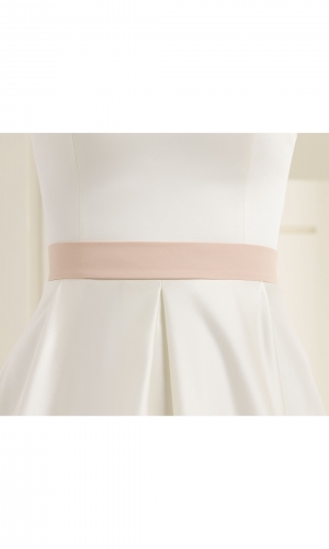Brudebælte PA21 med chiffon og færdig løkke | bridalstore.dk