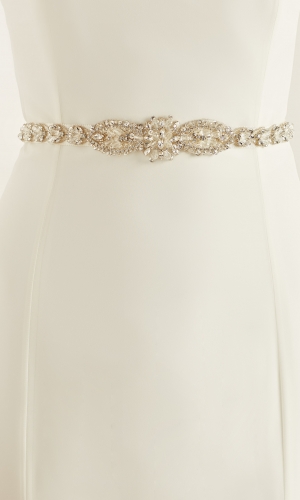 Brudebælte PA54 med pyntesten | bridalstore.dk