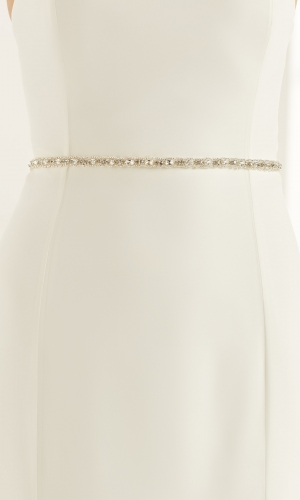 Brudebælte PA64 med roser, pyntesten og perler | bridalstore.dk