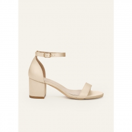 Nude brudepumps i mat satin | bridalstore.dk