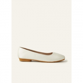 Ivory flade brudesko i satin | bridalstore.dk