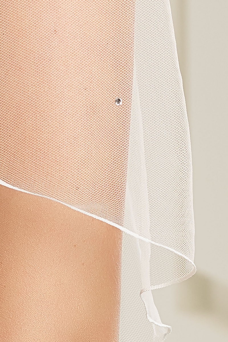 Brudeslør S222 i blød tyl med corded edge (snorekant) 200 cm | bridalstore.dk