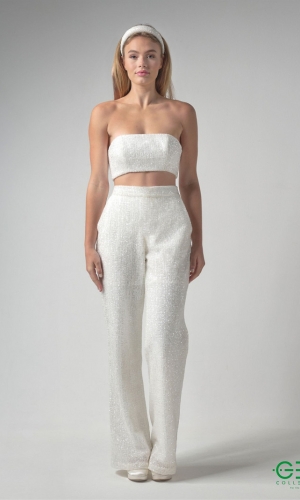 Bukser Gem Mica ivory | bridalstore.dk
