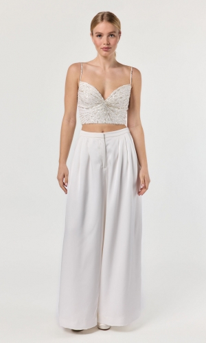 Bukser Gem Satin Lucia ivory | bridalstore.dk