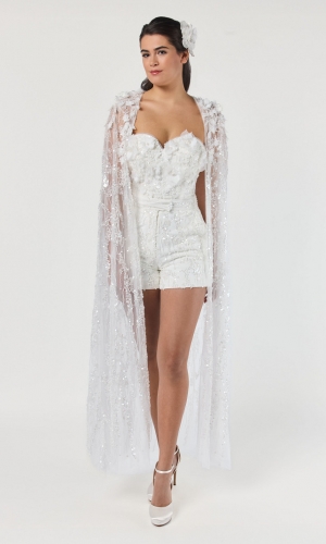 Cape Gem Roxy ivory | bridalstore.dk