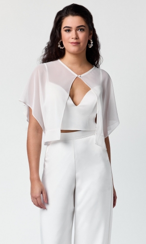 Cardigan Chiffon ivory | bridalstore.dk