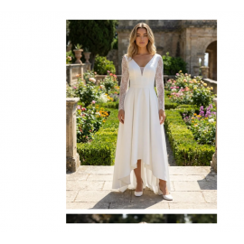 Brudekjole Short long, kort -lang 