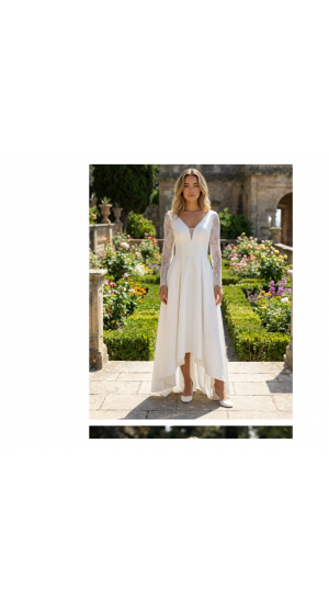 Brudekjole Short long, kort -lang 