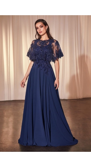 La Divine selskabskjole med aftagelig top blonde