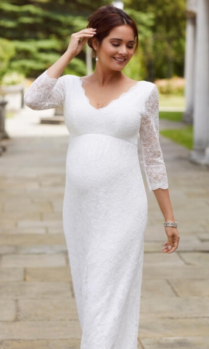 Graviditets brudekjole Chloe lang | bridalstore.dk