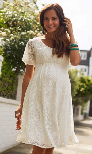 Graviditets brudekjole Edith kort | bridalstore.dk