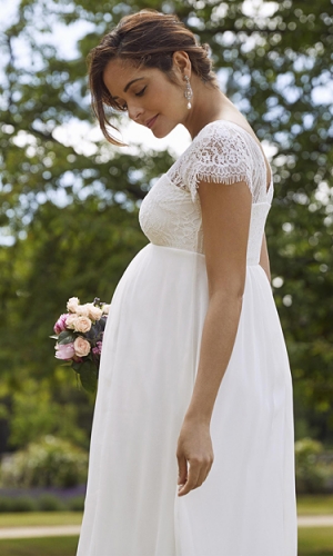 Graviditets brudekjole Elizabeth lang | bridalstore.dk