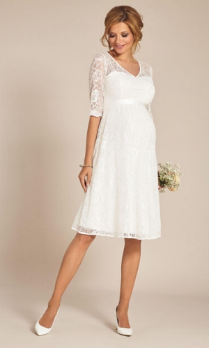 Graviditets brudekjole Flossie kort | bridalstore.dk
