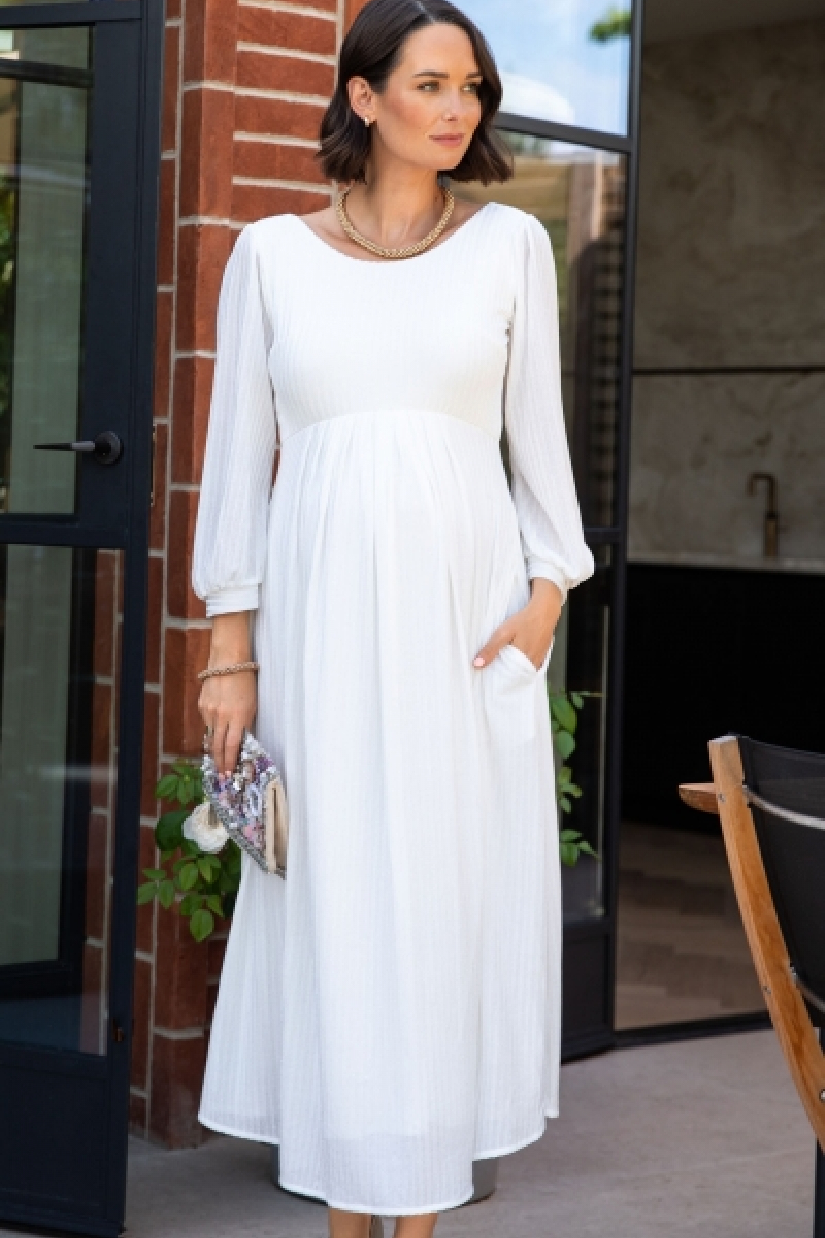 Graviditets brudekjole Isla kort | bridalstore.dk