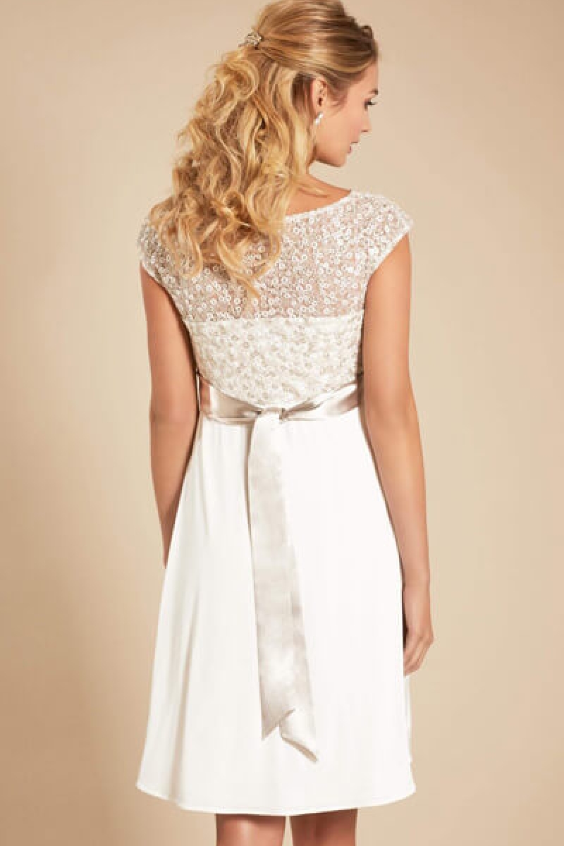 Graviditets brudekjole Mia kort | bridalstore.dk