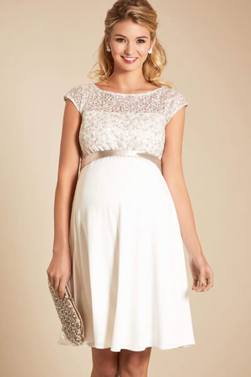 Graviditets brudekjole Mia kort | bridalstore.dk