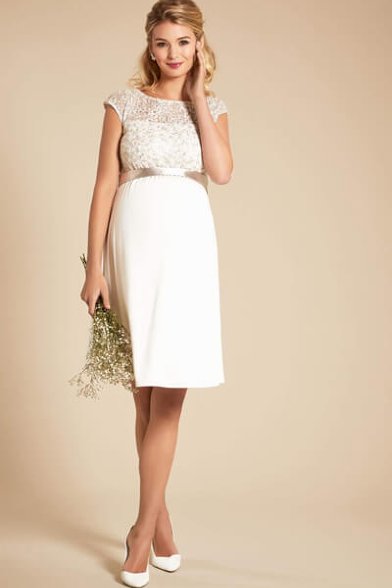 Graviditets brudekjole Mia kort | bridalstore.dk