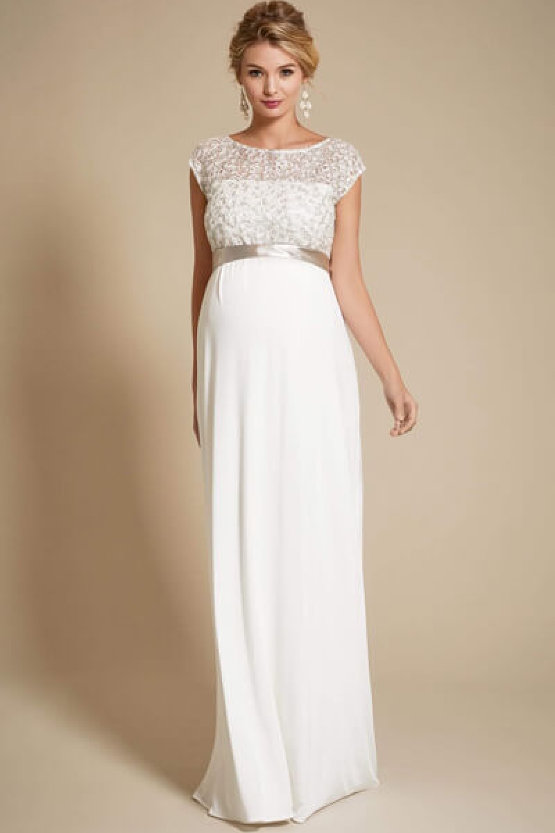Graviditets brudekjole Mia lang | bridalstore.dk