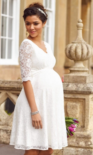 Graviditets brudekjole Noelle kort | bridalstore.dk