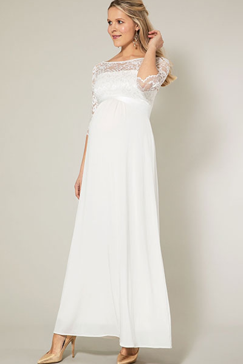 Graviditets brudekjole Olivia lang | bridalstore.dk
