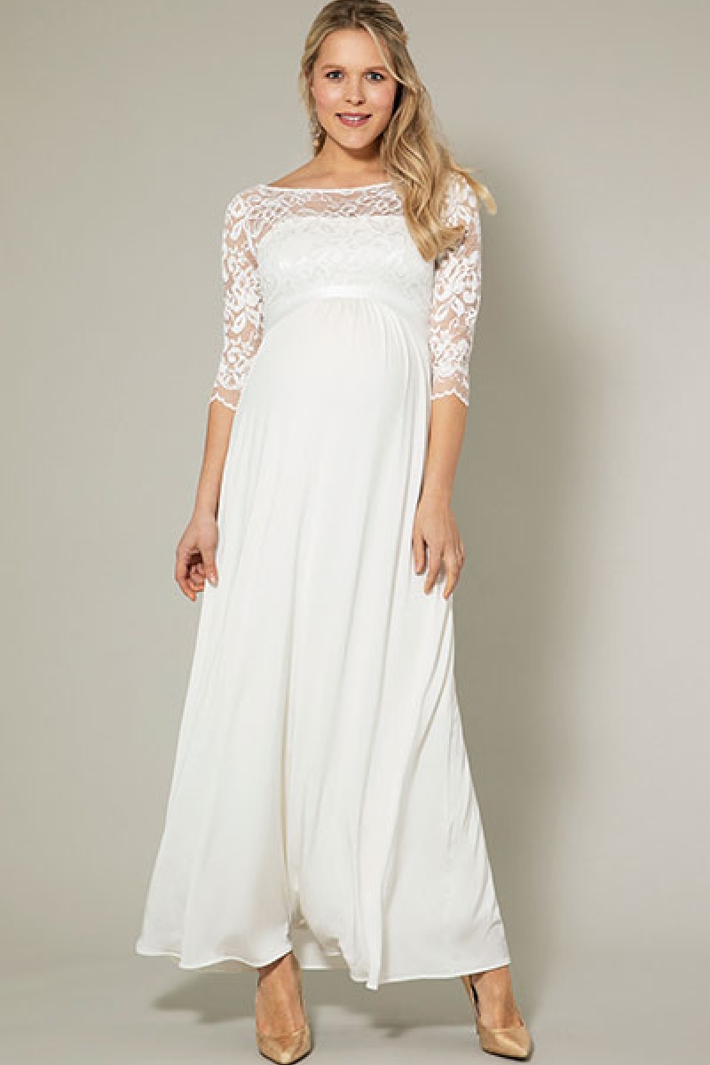 Graviditets brudekjole Olivia lang | bridalstore.dk