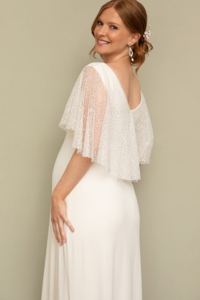 Graviditets brudekjole Vintage lang | bridalstore.dk