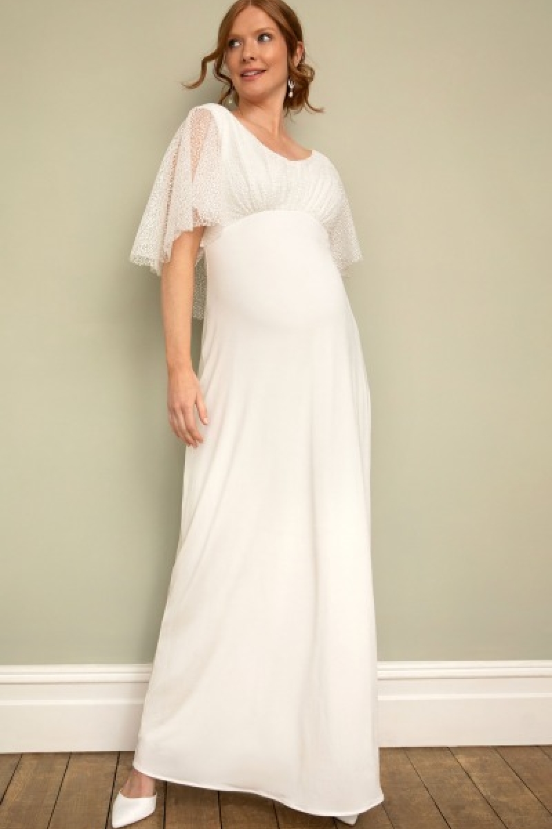 Graviditets brudekjole Vintage lang | bridalstore.dk