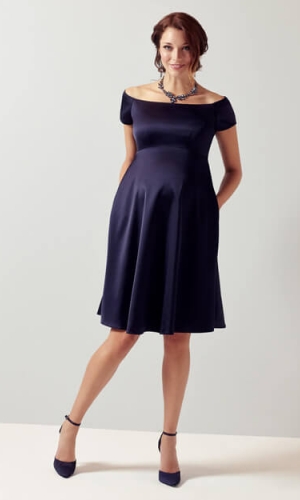 Graviditets festkjole Aria midnatsblå | bridalstore.dk