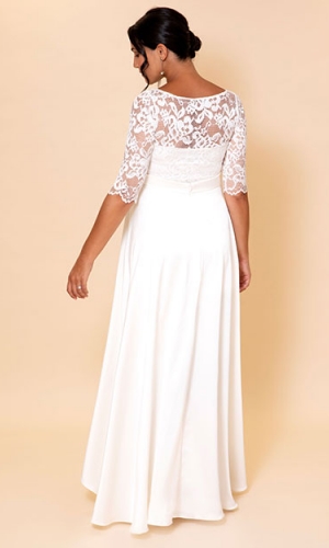 Graviditets festkjole Asymmetric ivory | bridalstore.dk