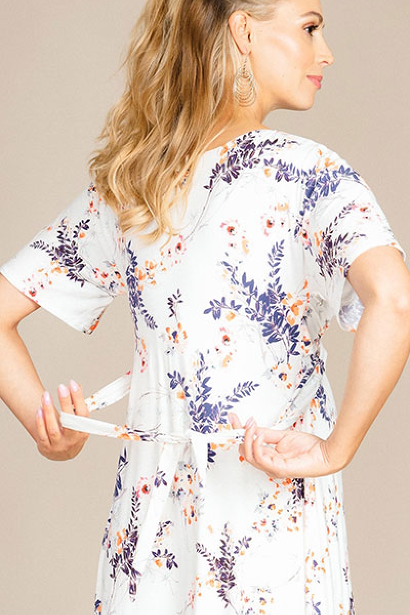 Graviditets festkjole Jamie japansk haveprint | bridalstore.dk