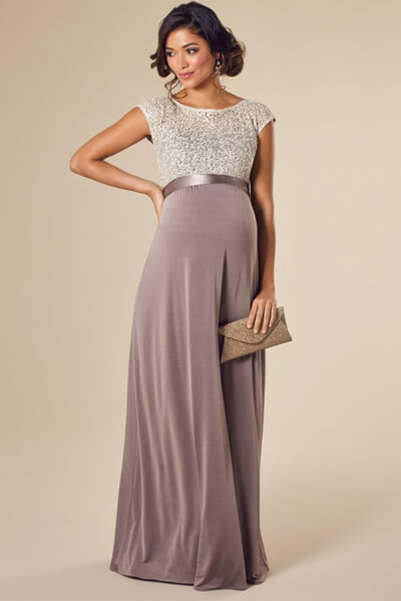 Graviditets festkjole Mia truffelbrun | bridalstore.dk