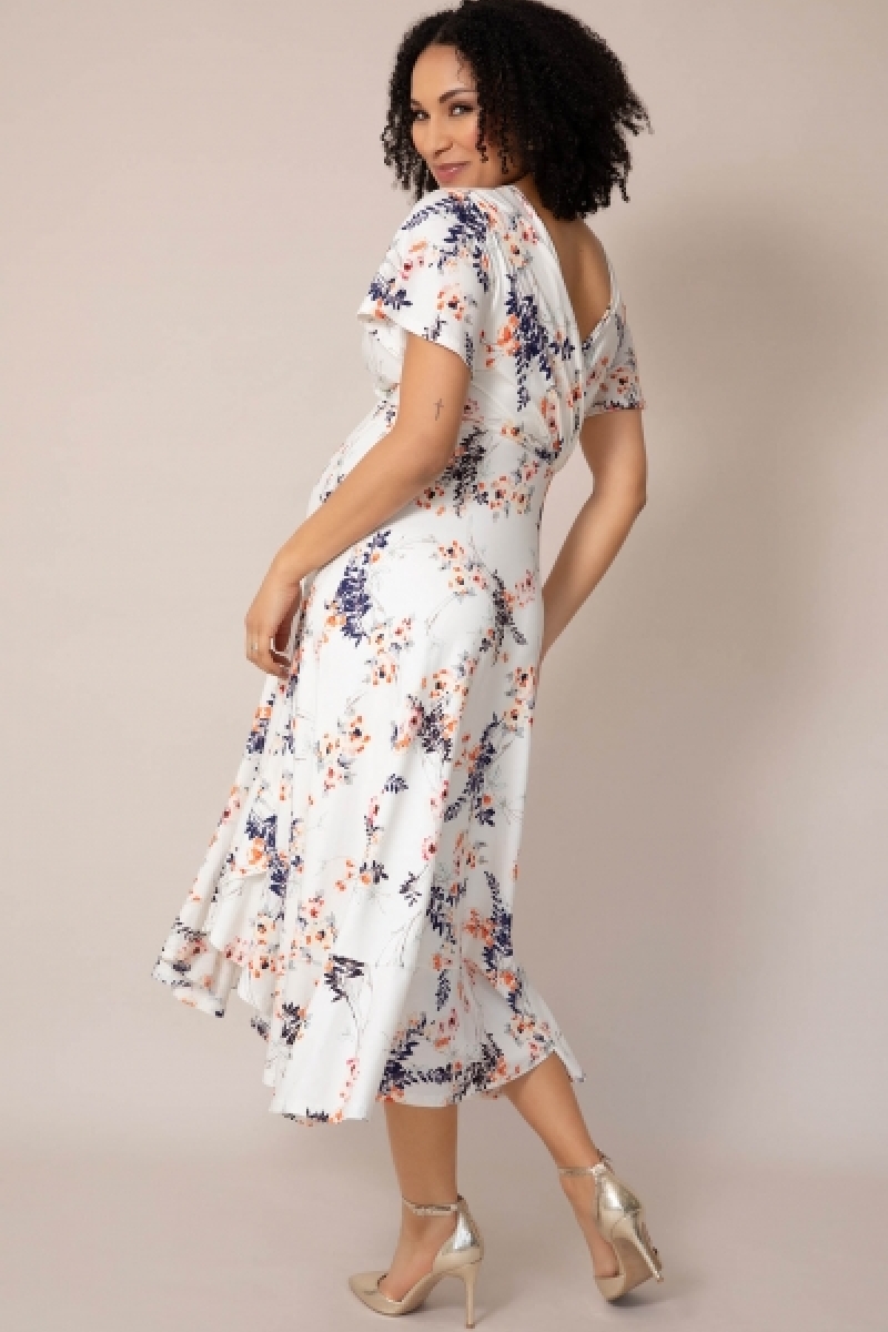 Graviditets festkjole Rosalie japansk haveprint | bridalstore.dk
