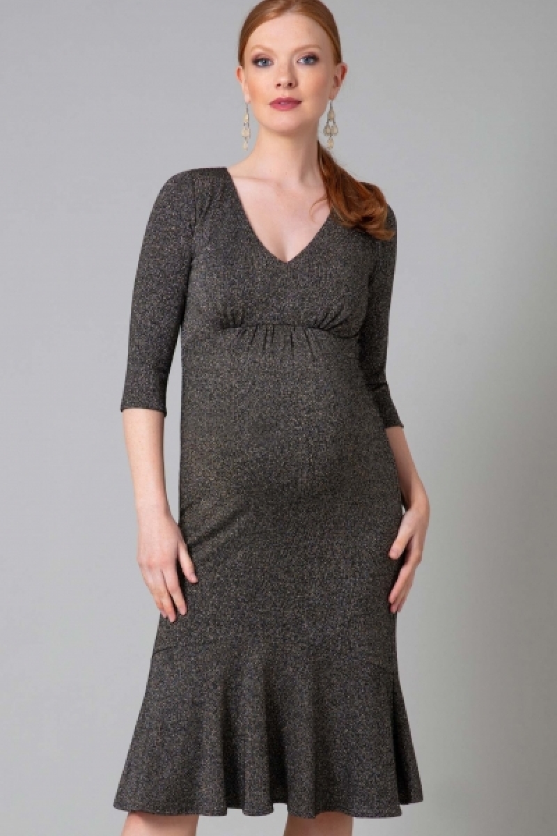 Graviditets festkjole Stella glimmer sort | bridalstore.dk