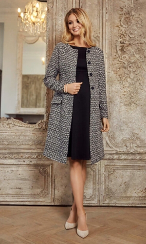Graviditets festkjole Verity bouclé | bridalstore.dk