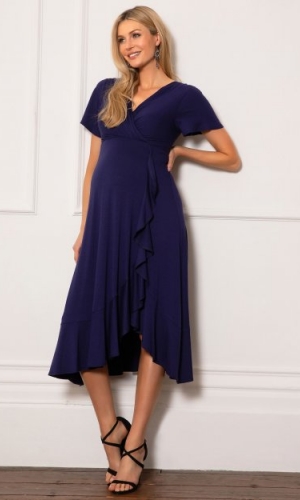Graviditets festkjole Waterfall mørkeblå | bridalstore.dk