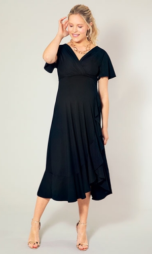Graviditets festkjole Waterfall sort | bridalstore.dk